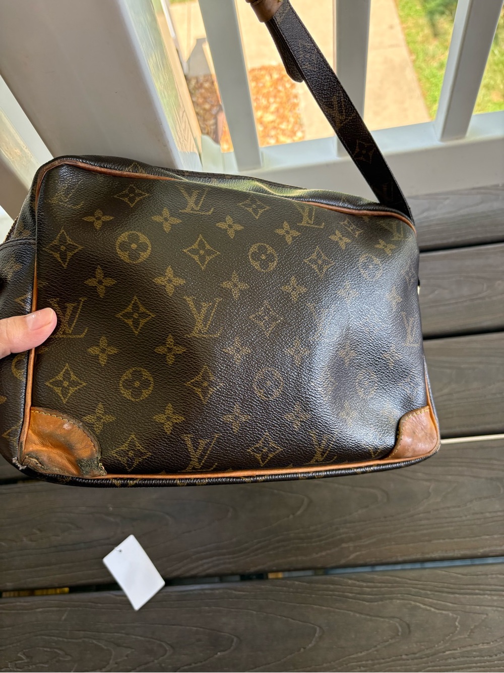 Louis Vuitton Vintage Nile Crossbody Messenger Bag Monogram Canvas Brown *READ* - Picture 6 of 17